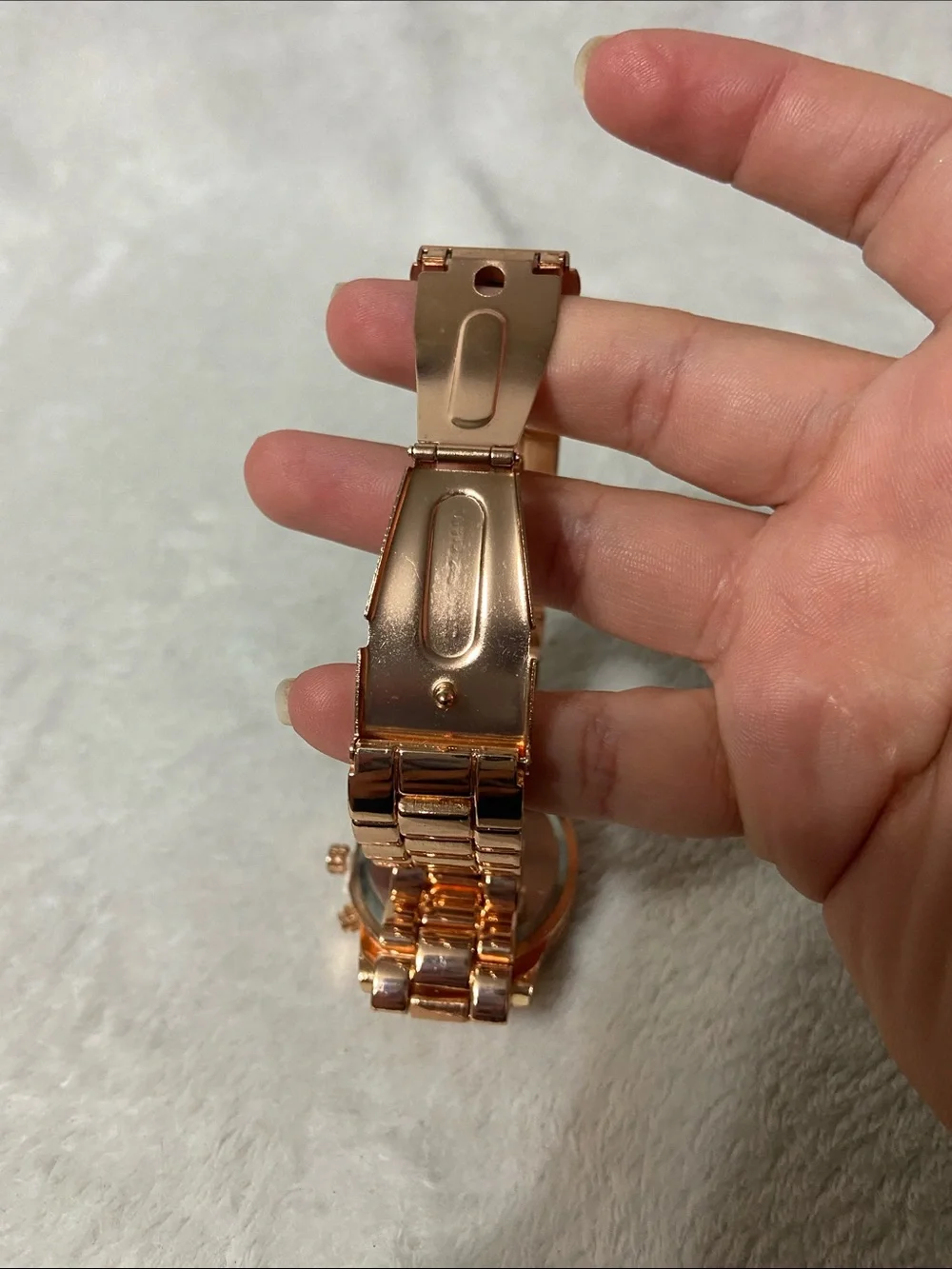 Rose Gold Chronograph Bracelet Watch